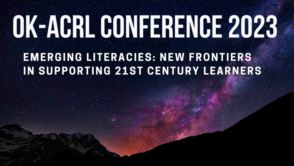 OK ACRL Annual Conference 2023 graphic image of night sky